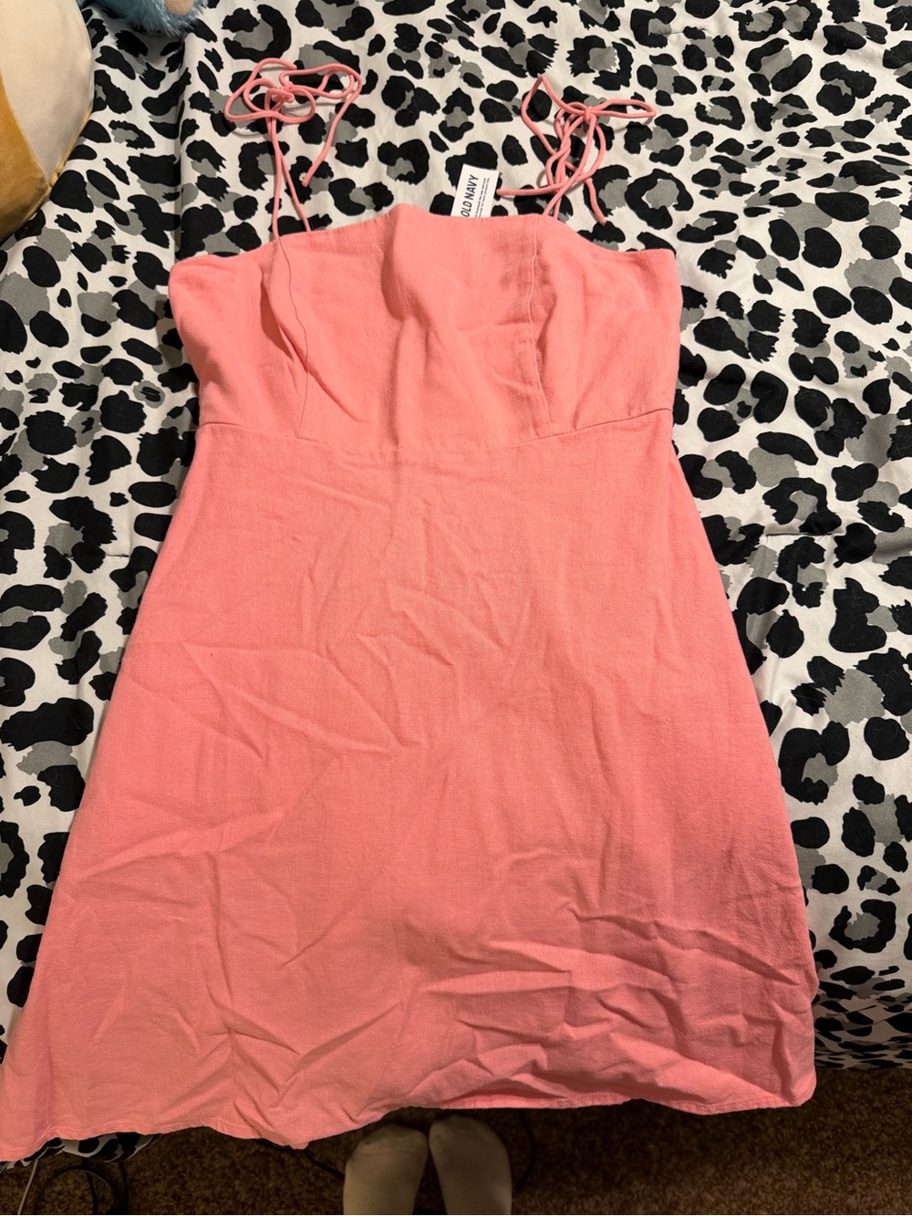 Old Navy Coral Pink Tie-Shoulder Sundress